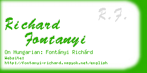 richard fontanyi business card